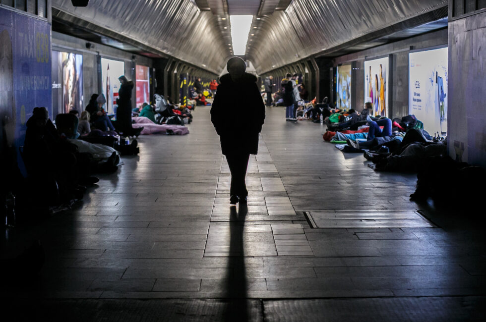 Kyjevské metro první dny války. Foto: Majda Slámová