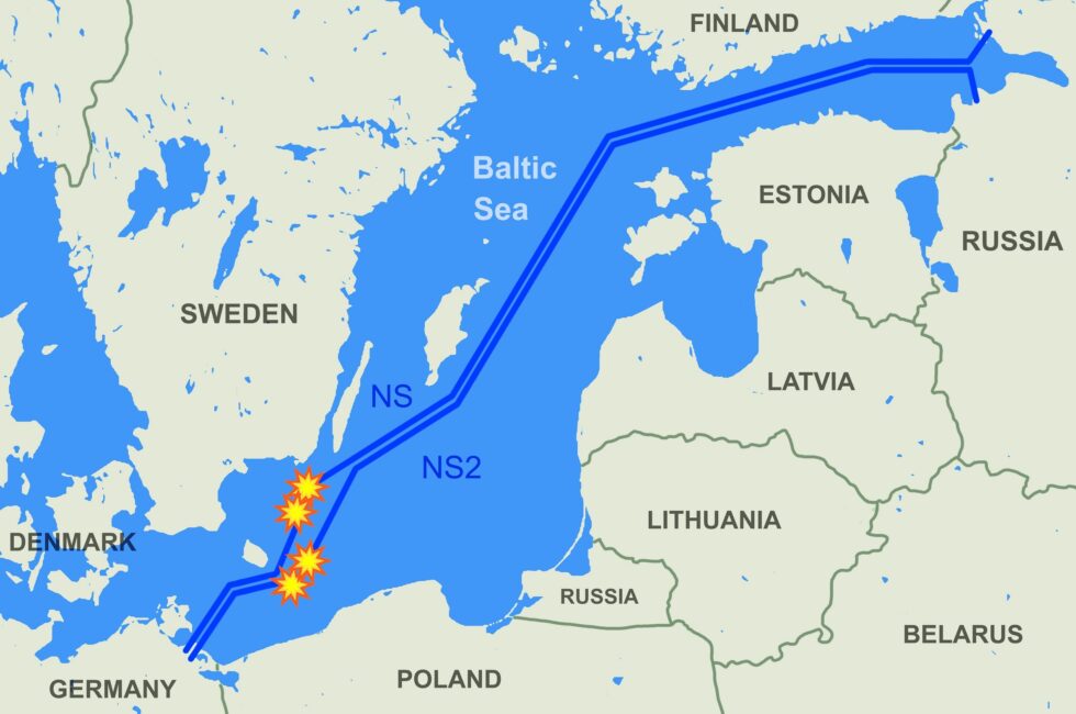 Exploze plynovodu Nord Stream 2. Foto: Shutterstock