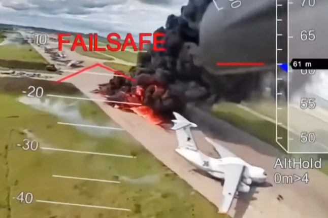 Záběry z ukrajinského dronového útoku na ruské letecké základny | Foto: Ozbrojené síly Ukrajiny / YouTube