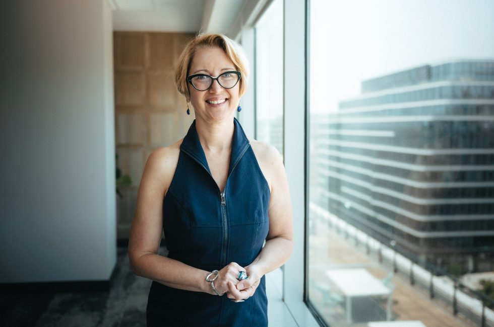 Kelley Vlahos z think tanku Quincy Institute for Responsible Statecraft zklamalo, že Trump se tak přimkl k izraelskému pohledu na věc | Foto: Petr Chodura / Voxpot