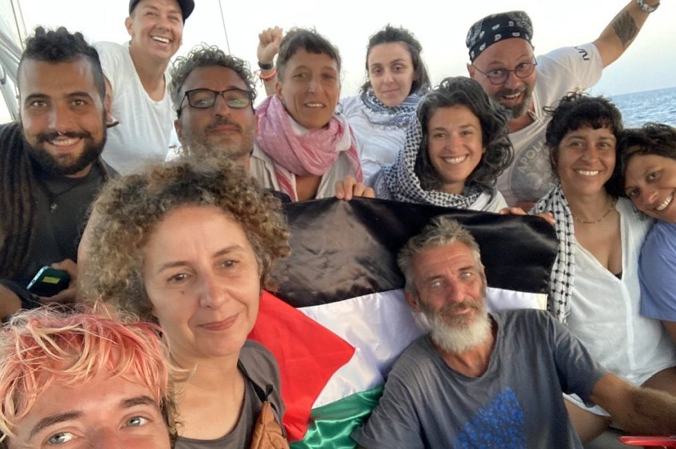 Posádka jedné z humanitárních lodí mířících do Gazy | Foto: Šárka Přikrylová